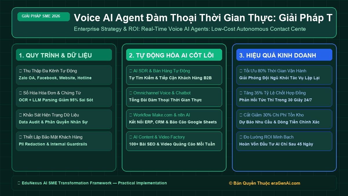 Voice AI Agent Đàm Thoại Thời Gian Thực: Giải Pháp Tổng Đài Bán Hàng & Chăm Sóc Tự Động Chi Phí Thấp Cho SME