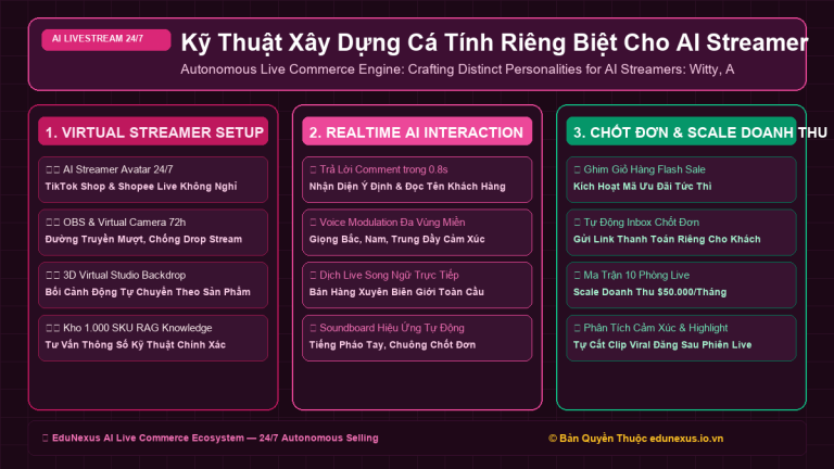 Kỹ Thuật Xây Dựng Cá Tính Riêng Biệt Cho AI Streamer: Hài Hước, Đĩnh Đạc, Chuyên Gia Hay Thân Thiện