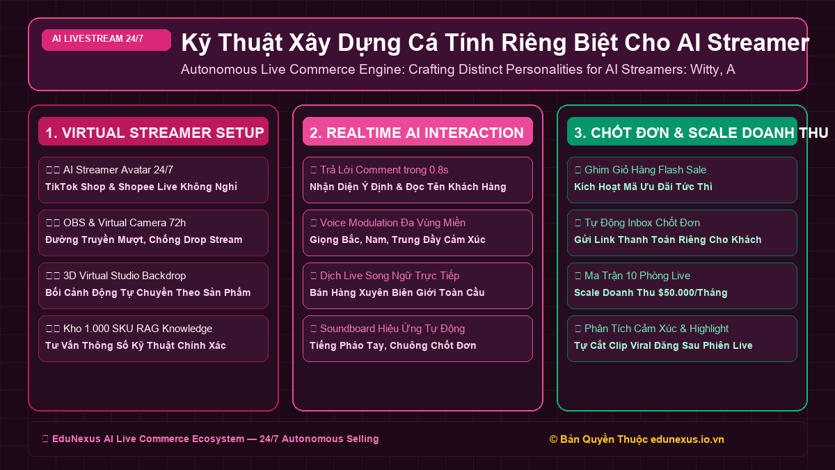 Kỹ Thuật Xây Dựng Cá Tính Riêng Biệt Cho AI Streamer: Hài Hước, Đĩnh Đạc, Chuyên Gia Hay Thân Thiện
