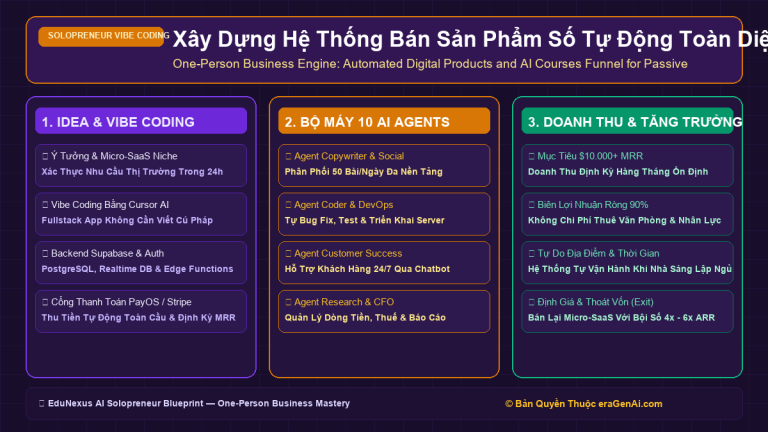 Xây Dựng Hệ Thống Bán Sản Phẩm Số Tự Động Toàn Diện (Digital Products & AI Courses) Thu Nhập Thụ Động