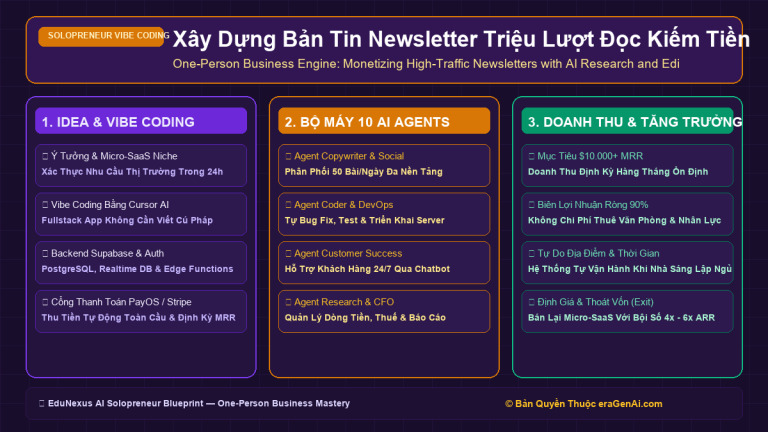 Xây Dựng Bản Tin Newsletter Triệu Lượt Đọc Kiếm Tiền Tự Động Bằng Trợ Lý Nghiên Cứu & Biên Tập AI