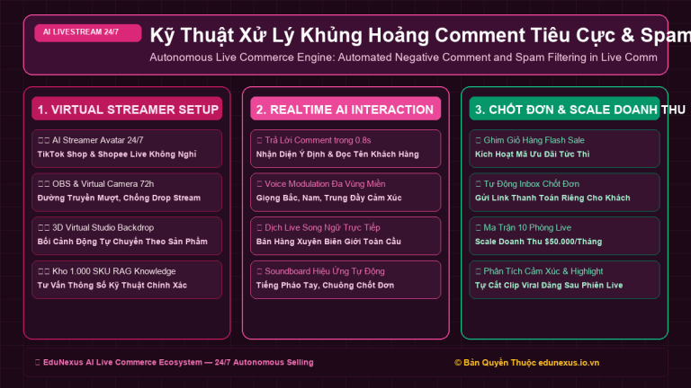 Kỹ Thuật Xử Lý Khủng Hoảng Comment Tiêu Cực & Spam Trong Phiên Livestream Bằng AI Tự Lọc