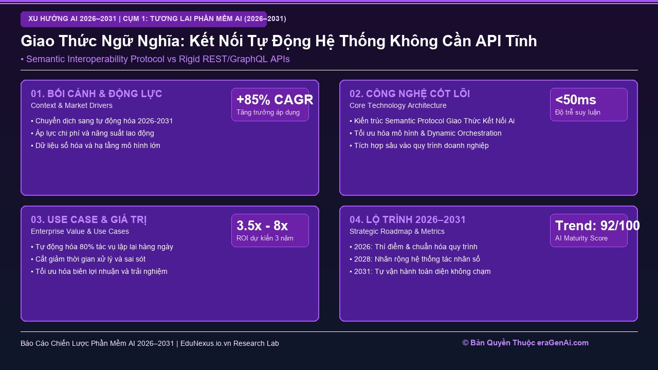 Semantic Protocol và Sự Kết Nối Tự Động Giữa Các Phần Mềm Doanh Nghiệp Không Cần API Cứng