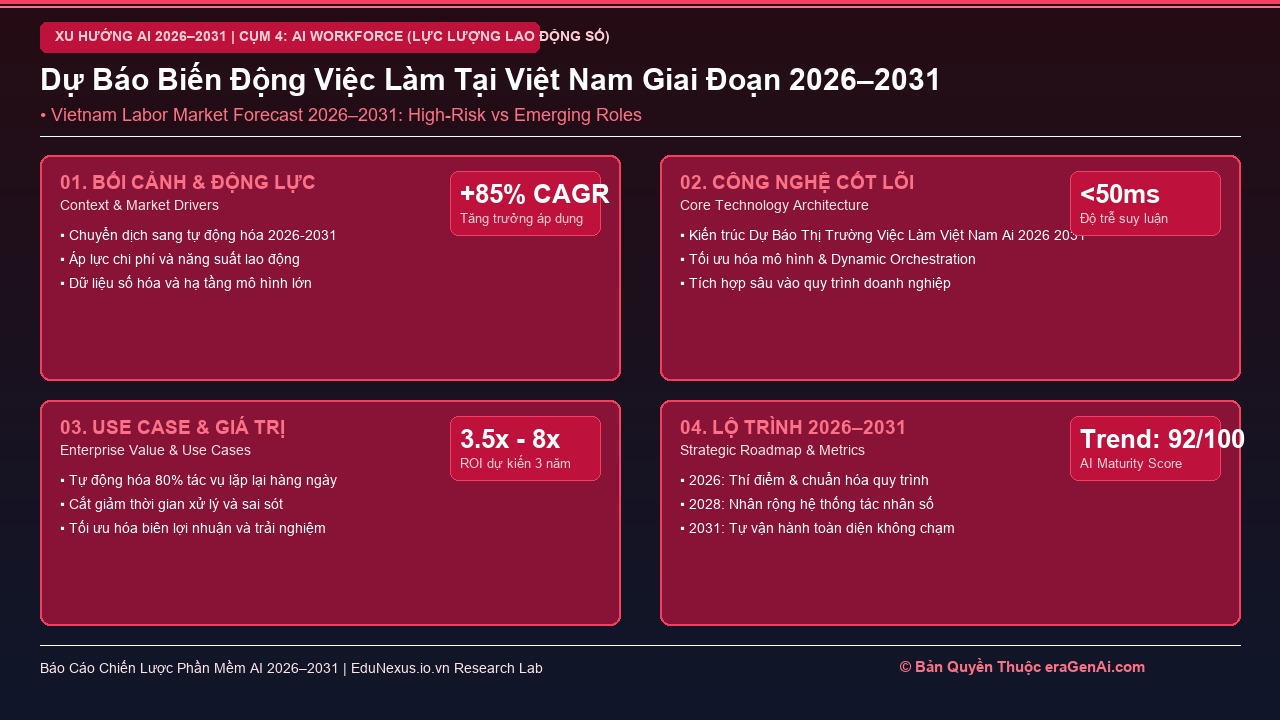 Dự Báo Thị Trường Việc Làm Việt Nam 2026–2031: Các Vị Trí Mới Xuất Hiện và Nguy Cơ Mất Việc