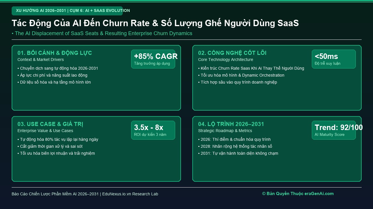 Khủng Hoảng Churn Rate Của SaaS Truyền Thống Khi AI Agent Thay Thế Toàn Bộ Người Dùng