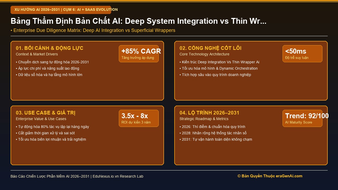 Tích Hợp AI Sâu (Deep Integration) vs Vỏ Bọc AI (Thin Wrapper): Phân Biệt Để Không Mất Tiền