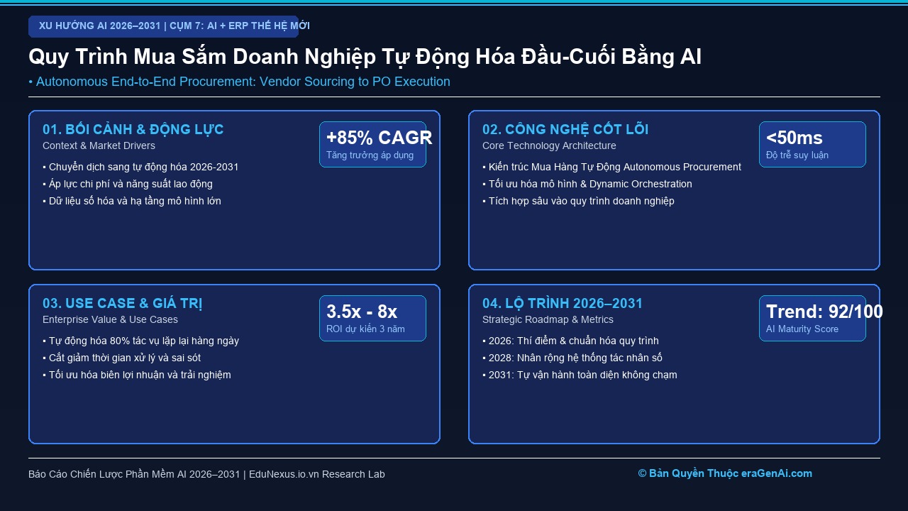 Quy Trình Mua Hàng Tự Động (Autonomous Procurement): AI Tự Tìm Nhà Cung Cấp và Chốt Đơn Tối Ưu