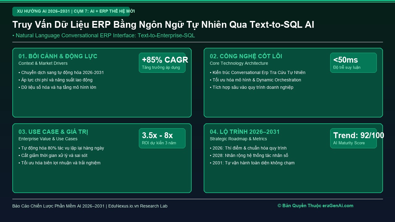 Conversational ERP: Tra Cứu Số Liệu Doanh Nghiệp Bằng Câu Lệnh Tự Nhiên Thay Vì Lập Báo Cáo