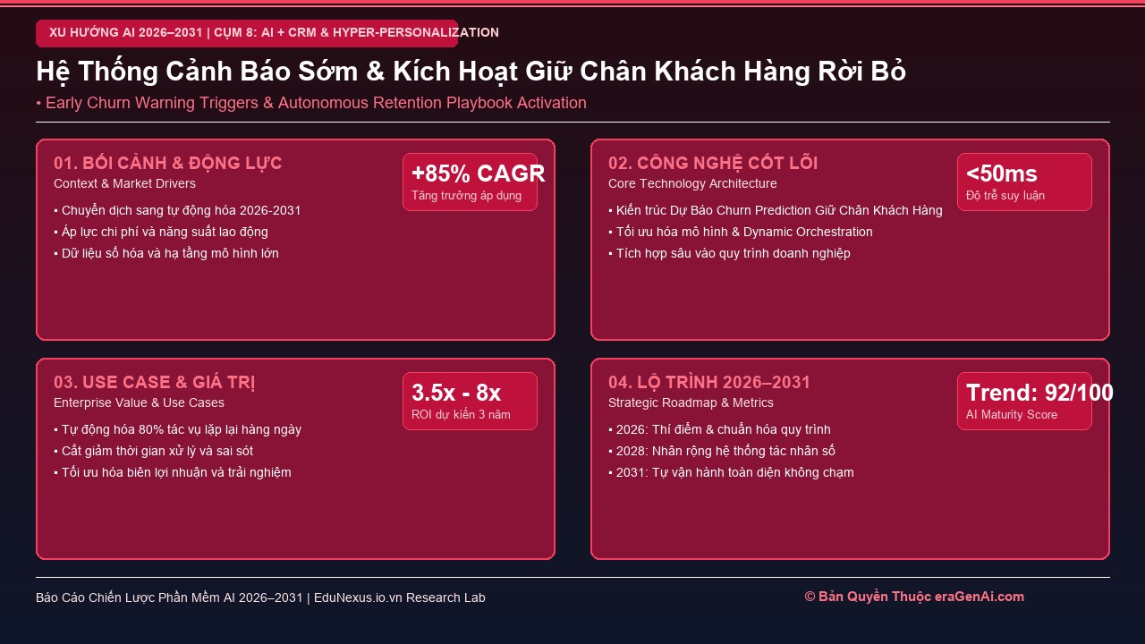 Dự Báo Rời Bỏ Khách Hàng (Churn Prediction) và Kích Hoạt Chiến Dịch Giữ Chân Tự Động