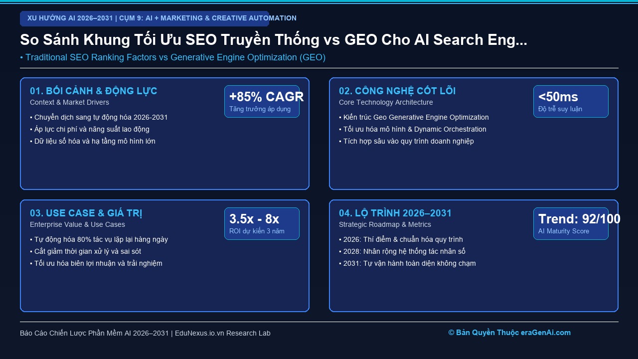 Generative Engine Optimization (GEO): Tối Ưu Hóa Tìm Kiếm Khi Khách Hàng Dùng AI Thay Vì Google