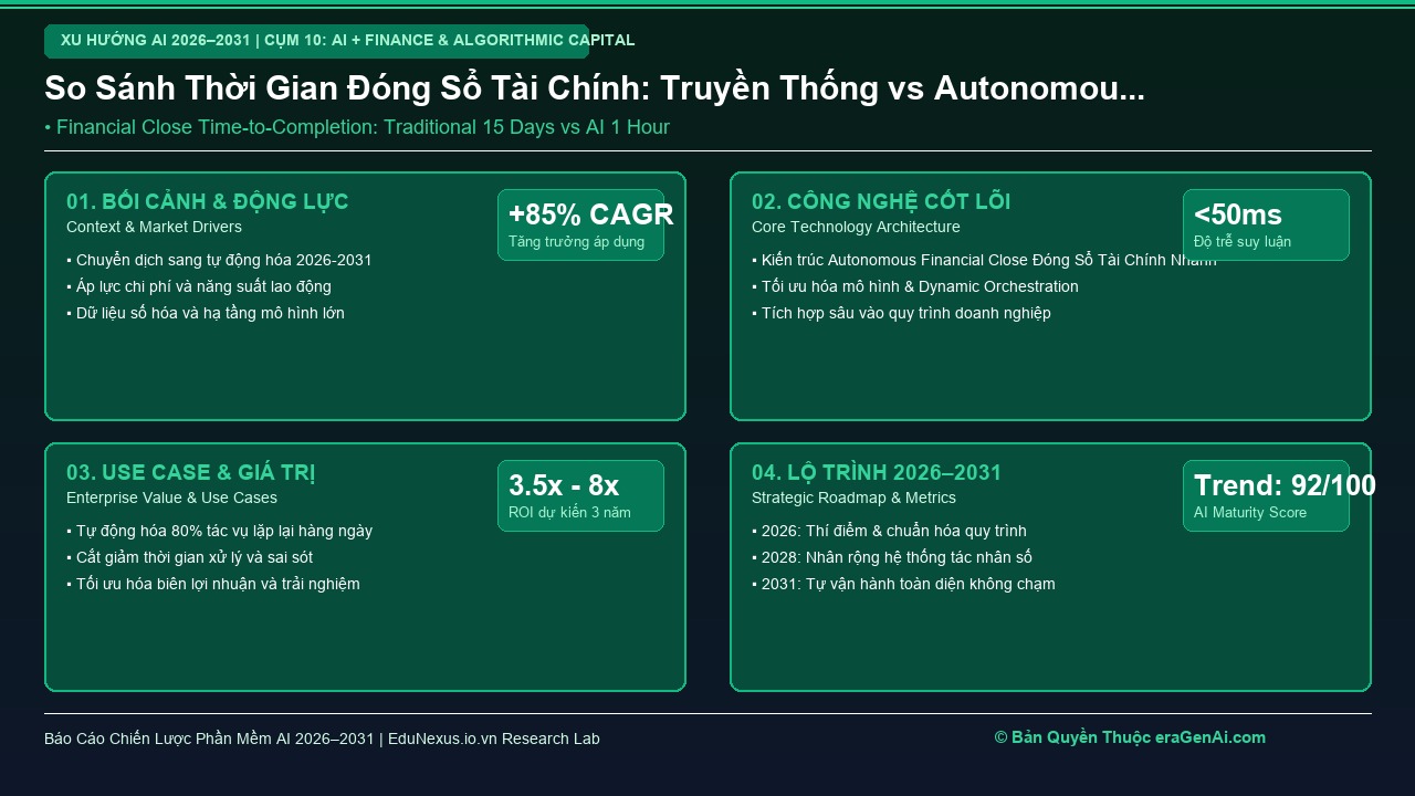 Autonomous Financial Close: Rút Ngắn Thời Gian Đóng Sổ Tài Chính Từ 15 Ngày Xuống 1 Giờ Nhờ AI