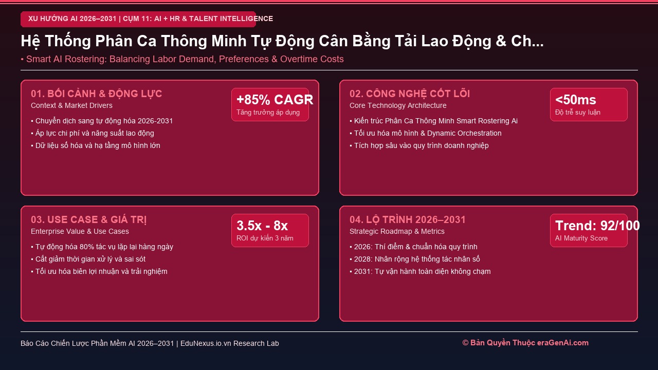 AI Chấm Công và Phân Ca Làm Việc Tự Động (Smart Rostering) Tối Ưu Chi Phí Cho Doanh Nghiệp Đông Lao Động