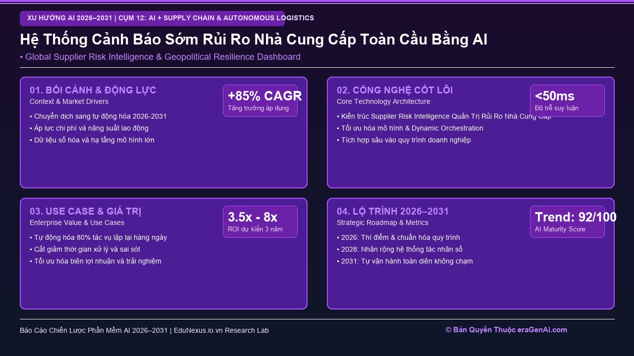 Quản Trị Rủi Ro Nhà Cung Cấp Toàn Cầu (Supplier Risk Intelligence) Trước Biến Động Địa Chính Trị
