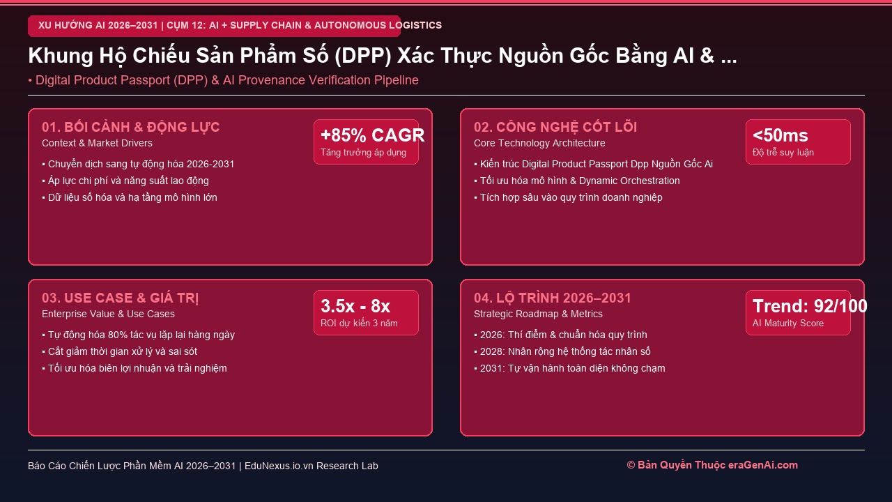 Chứng Nhận Nguồn Gốc và Minh Bạch Chuỗi Cung Ứng Bằng AI Kết Hợp Digital Product Passport (DPP)