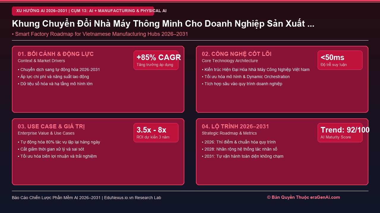 Lộ Trình Hiện Đại Hóa Cho Các Cụm Nhà Máy Công Nghiệp Tại Việt Nam 2026–2031