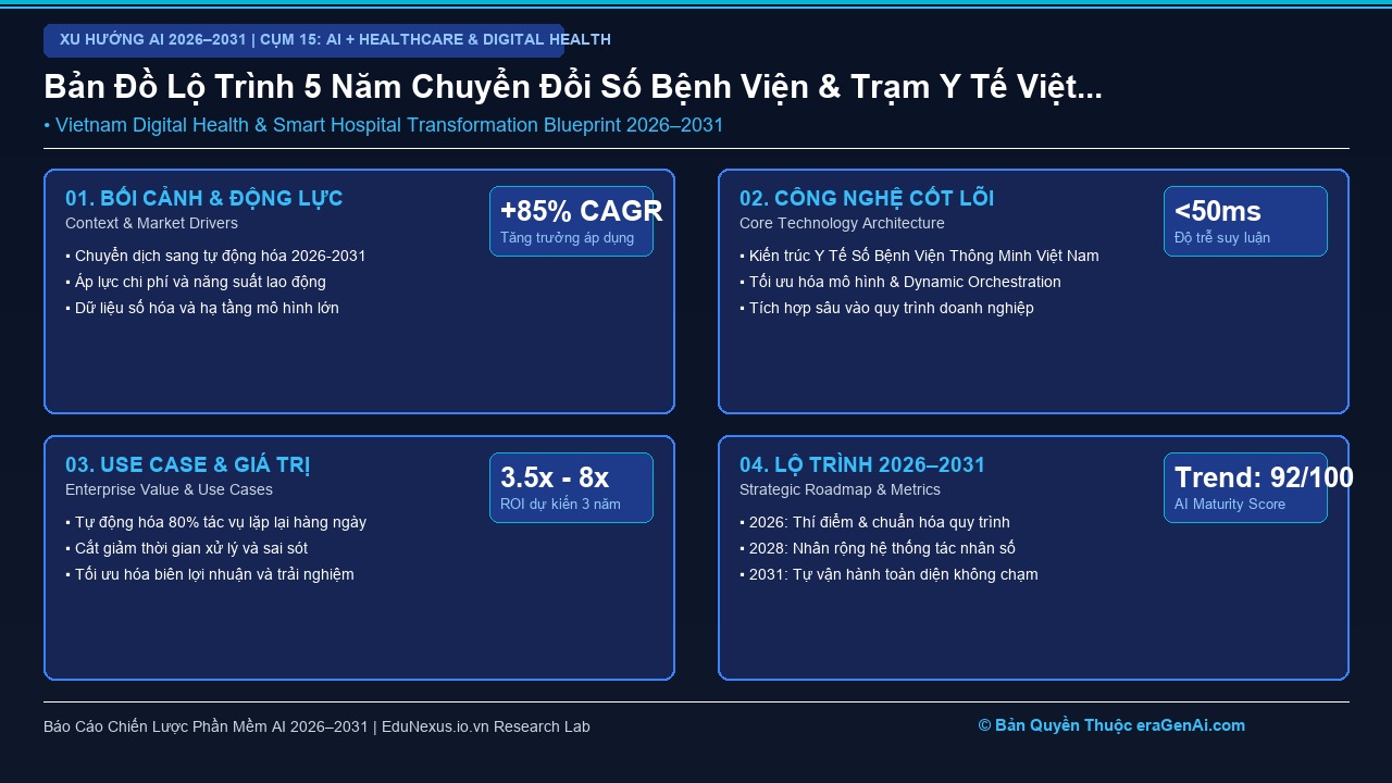 Lộ Trình Triển Khai Y Tế Số và Bệnh Viện Thông Minh Tại Việt Nam Giai Đoạn 2026–2031