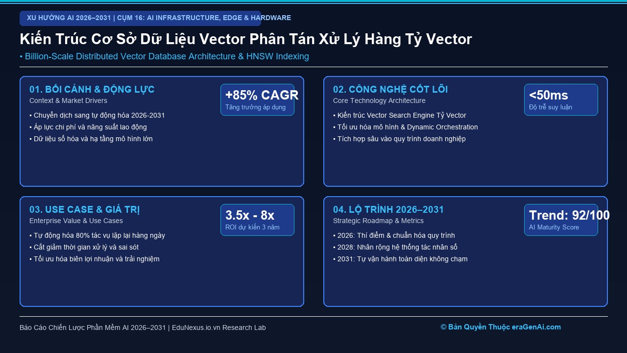 Vector Search Engines Ở Quy Mô Tỷ Vector: Xây Dựng Hạ Tầng Truy Xuất Ngữ Cảnh Triệu Người Dùng