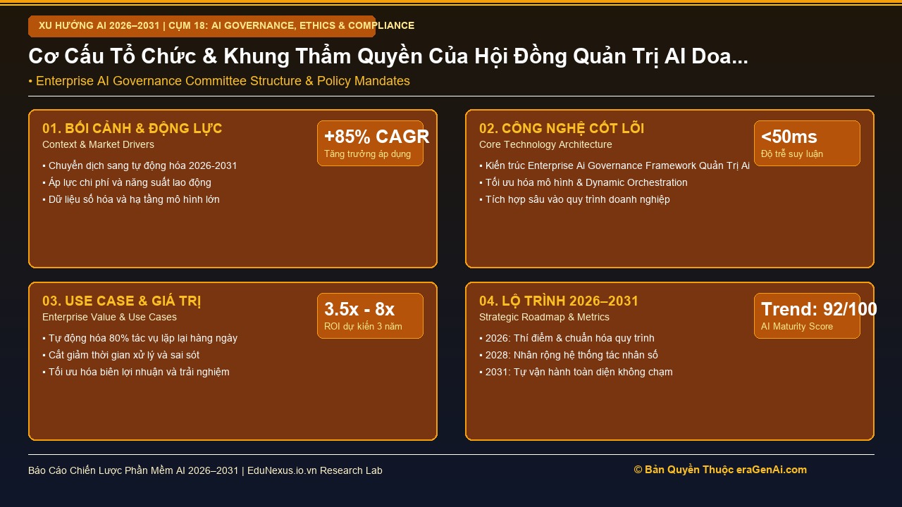 Khung Quản Trị AI Doanh Nghiệp (Enterprise AI Governance Framework): Cấu Trúc Hội Đồng và Chính Sách